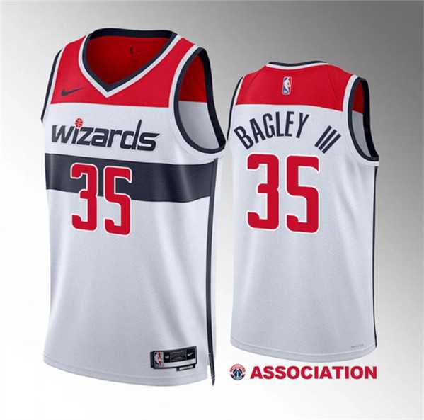 Men%27s Washington Wizards #35 Marvin Bagley III White Association Edition Stitched Basketball Jersey Dzhi